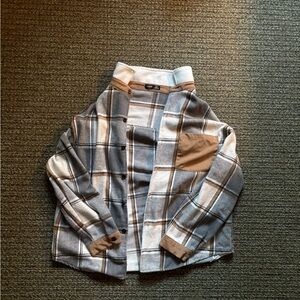 SHEIN Brown and Black Plaid Garment